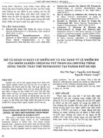 Mô tả hành vi nguy cơ nhiễm HIV và xác định tỷ lệ nhiễm của nhóm nghiệm ma túy tham gia chương trình dùng thuốc thay thế methadone tại thành phố hà nội 