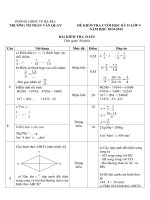 ĐỀ KT TOÁN 4 CUỐI hk II