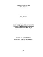 thử nghiệm quy trình sản xuất cá bống cát (glossogobius giuris) kho củ kiệu ớt tươi đóng hộp