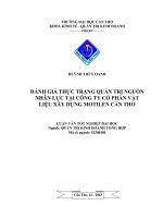 đánh giá thực trạng quản trị nguồn nhân lực tại công ty cổ phần vật liệu xây dựng motilen cần thơ