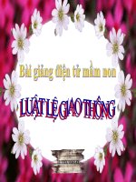 Bài giảng điện tử mầm non lớp Chồi đề tài Bé với luật lệ giao thông