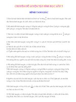 MỘT SỐ BÀI TOÁN VỀ HÌNH TAM GIÁC RẤT HAY