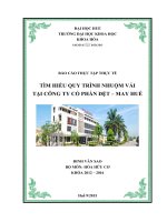 QUY TRÌNH DỆT NHUỘM