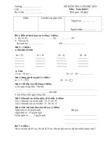 Đề Kiểm tra cuối Học kỳ II Toán lớp 1 7