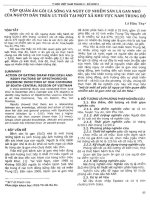 Tập quán ăn gỏi cá sống và nguy cơ nhiễm sán lá gan nhỏ của người dân trên 15 tuổi tại một xã khu vực nam trung bộ 