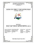 BÀI TẬP THẤU KÍNH MỎNG TIẾT 2