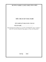 TIÊU CHUẨN KỸ NĂNG NGHỀ KỸ THUẬT DÂU TẰM TƠ