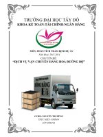 Tiểu luận môn PHÂN TÍCH THẨM ĐỊNH dự án DỊCH vụ vận CHUYỂN HÀNG HOÁ ĐƯỜNG bộ 