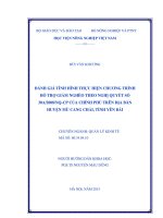 đánh giá tình hình thực hiện chương trình hỗ trợ giảm nghèo theo nghị quyết số 30a2008nqcp của chính phủ trên địa bàn huyện mù cang chải, tỉnh yên bái