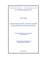 xây dựng kế hoạch thu, chi ngân sách trên địa bàn huyện than uyên, tỉnh lai châu