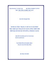 đánh giá thực trạng và đề xuất giải pháp thực hiện quy hoạch xây dựng nông thôn mới trên địa bàn huyện yên dũng, tỉnh bắc giang