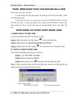 Phần 3: Phần mềm soạn thảo văn bản MSWord 2000