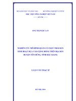 nghiên cứu mô hình quản lý chất thải rắn sinh hoạt dựa vào cộng đồng trên địa bàn huyện yên dũng, tỉnh bắc giang