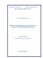 nghiên cứu hoạt động quản lý hoá đơn tự in tại chi cục thuế thành phố bắc giang