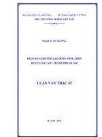 đào tạo nghề cho lao động nông thôn huyện gia lâm  thành phố hà nội