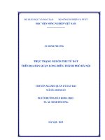 thực trạng nguồn thu từ đất trên địa bàn quận long biên, thành phố hà nội