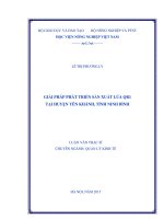 giải pháp phát triển sản xuất lúa qr1 tại huyện yên khánh, tỉnh ninh bình