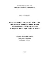 phân tích thực trạng và đề ra các giải pháp để mở rộng kinh doanh bảo hiểm nhân thọ tại doanh nghiệp tư nhân đạt thiện nguyễn