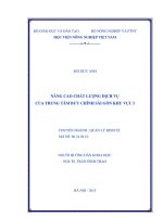 nâng cao chất lượng dịch vụ của trung tâm bưu chính sài gòn khu vực i