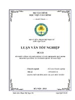 TỔ CHỨC CÔNG tác bán HÀNG và xác ĐỊNH kết QUẢ KINH DOANH tại CÔNG TY cổ PHẦN QUỐC tế SAO VIỆT 