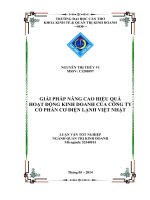 giải pháp nâng cao hiệu quả hoạt động kinh doanh của công ty cổ phần cơ điện lạnh việt nhật