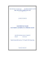 giải pháp đẩy mạnh xuất khẩu lao động của tỉnh bắc giang