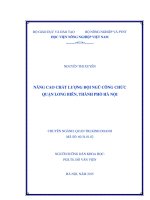 nâng cao chất lượng đội ngũ công chức quận long biên, thành phố hà nội