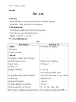 Giáo án tiếng việt 1 bài 86 vần ôp ơp 