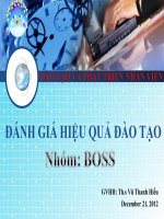 Thuyết trình đánh giá kết quả đào tạo 