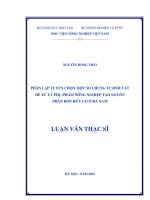 phân lập tuyển chọn một số chủng vi sinh vật để xử lý phụ phẩm nông nghiệp tạo nguồn phân bón hữu cơ ở hà nam