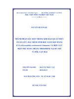 thành phần sâu mọt trong kho bảo quản thức ăn gia súc; đặc điểm sinh học loài mọt răng cưa (oryzaephilus surinamensis linnaeus) và hiệu lực diệt trừ bằng thuốc phosphine tại hà nội và phụ cận 2014