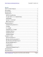 Tài liệu lập trình C++ tiếng Việt