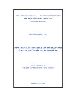 phát triển nuôi trồng thuỷ sản bán thâm canh ở huyện thường tín thành phố hà nội