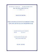 nâng cao năng lực quản lý của đội ngũ cán bộ, công chức huyện gia lâm, thành phố hà nội