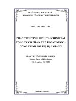 phân tích tình hình tài chính tại công ty cổ phần cấp thoát nước  công trình đô thị hậu giang