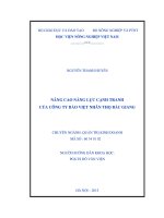 nâng cao năng lực cạnh tranh của công ty bảo việt nhân thọ bắc giang