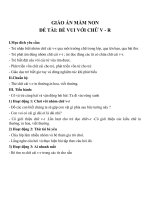 Giáo án đề tài bé vui với chữ v r (lớp lá) 