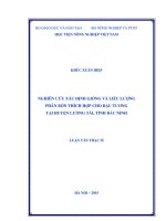 nghiên cứu xác định giống và liều lượng phân bón thích hợp cho đậu tương tại huyện lương tài, tỉnh bắc ninh