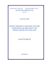 đánh giá ảnh hưởng của hoạt động làng nghề đa hội, phường châu khê, thị xã từ sơn, tỉnh bắc ninh đến chất lượng nước