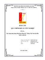 xây dựng ứng dụng tổng hợp tiếng nói tiếng việt trên hệ điều hành android