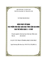 Biện pháp sử dụng TPVH GDTCGĐ cho trẻ mẫu giáo 5 6 tuổi 