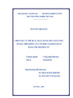 chọn lọc cá thể bc1f1, bc2f2 mang qtl gen tăng số hạt trên bông của tổ hợp lai kd18 x kc25 bằng chỉ thị phân tử