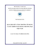QUAN HỆ GIỮA TĂNG TRƯỞNG TÍN DỤNG VÀ SỨC KHỎE NGÂN HÀNG THƯƠNG MẠI VIỆT NAM
