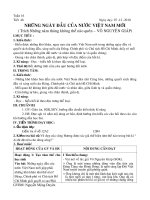 NHỮNG NGÀY ĐẦU CỦA NƯỚC VIỆT NAM MỚI