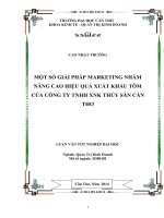 một số giải pháp marketing nhằm nâng cao hiệu quả xuất khẩu tôm của công ty tnhh xnk thủy sản cần thơ