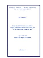 đánh giá hiện trạng và định hướng sử dụng đất theo hướng sản xuất hàng hóa tại huyện yên mỹ, tỉnh hưng yên