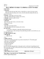 QUÁ TRÌNH VĂN HỌC VÀ PHONG CÁCH VĂN HỌC