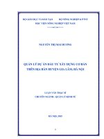 quản lý dự án đầu tư xây dựng cơ bản trên địa bàn huyện gia lâm, hà nội