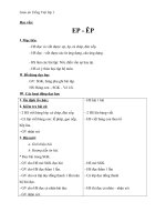 Giáo án tiếng việt 1 bài 87 vần EP êp 