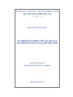 giải pháp hoàn thiện công tác quản lý tài chính tại tổng cục dự trữ nhà nước